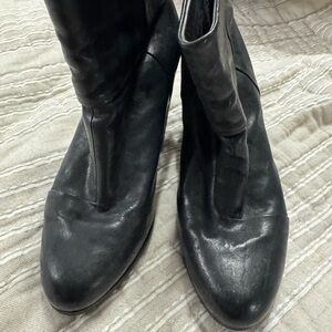 Rag & Bone Newbury Black Leather Ankle Boots